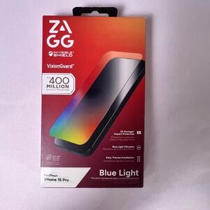 ZAGG InvisibleShield VisionGuard iPhone 16 Pro Blue Light Tempered Glass